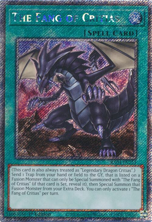 The Fang of Critias - RA04-EN255 - (Platinum Secret Rare) - 1st Edition
